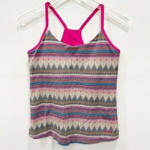 Patagonia Hotline Racerback Printed Tank Top Babylon Pink Medium